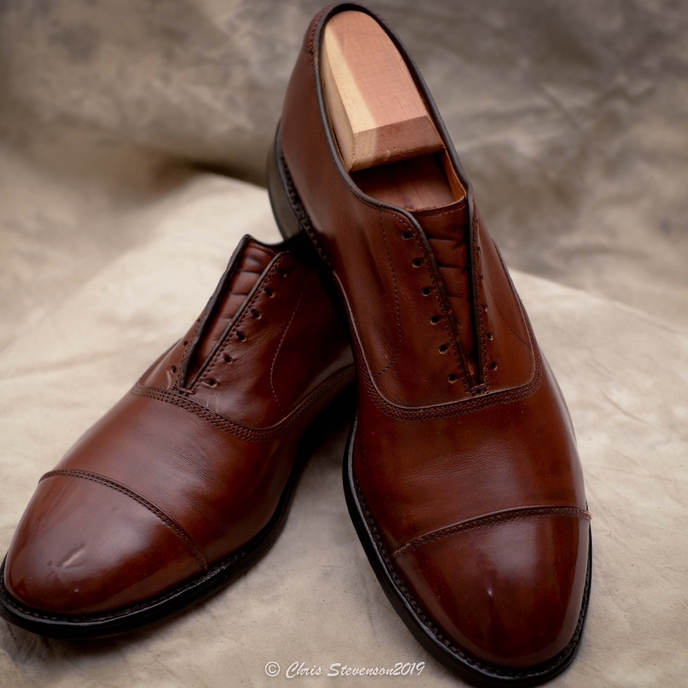 Allen Edmonds Park Avenue Cap Toe Oxford Sz 9.5D